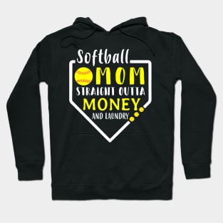 Softball Mom Straight Outta Money Laundry Detergent Hoodie